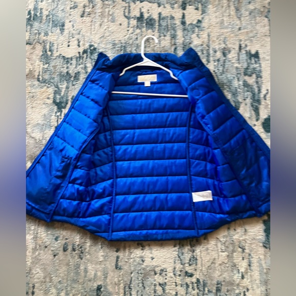 Michael Michael Kors Cobalt Royal Blue Quilted Full Zip Up Vest Sz Small Pockets - Picture 2 of 4